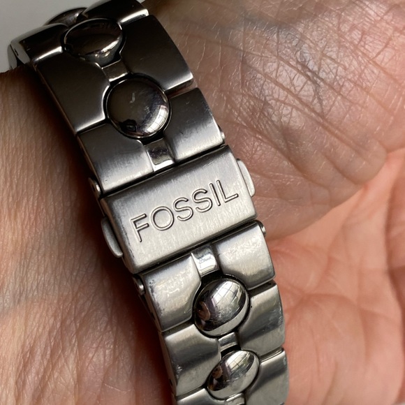 Fossil Arkitekt Diamond Tank Watch Woman Rectangle Silver Bracelet FS-2844 - Picture 6 of 12